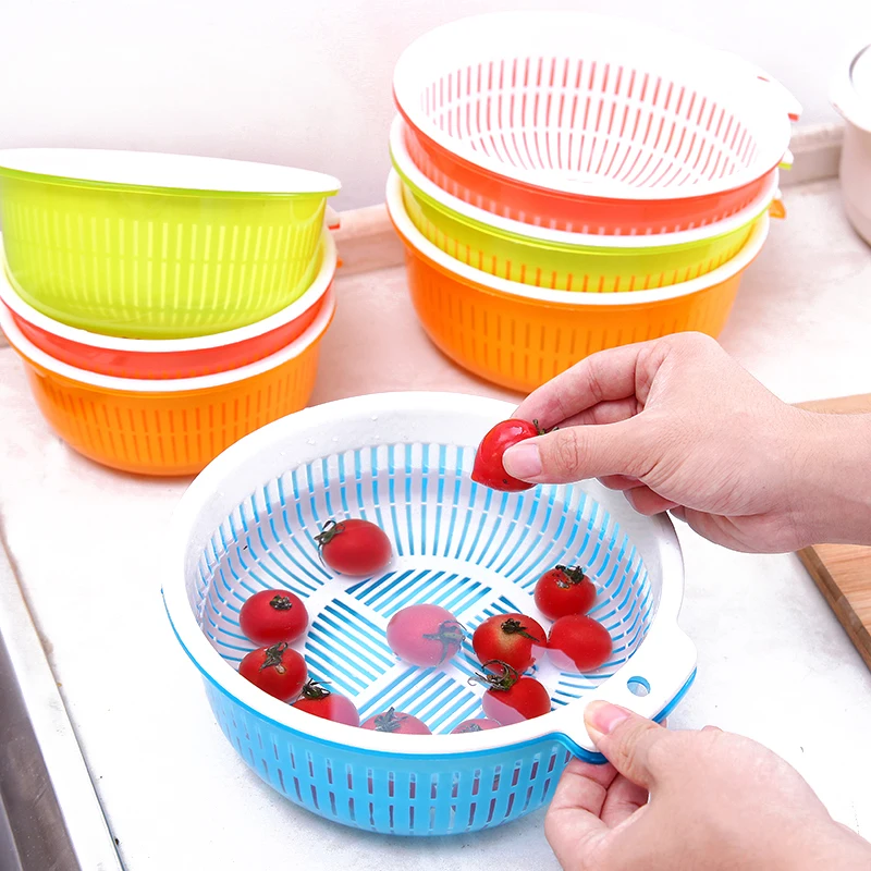 Корзина для фруктов и овощей FEIGO двойная корзина Съемная моющаяся кухонная