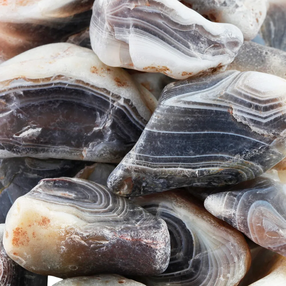 

TUMBEELLUWA 1lb (460g) Natural Striped Onyx Raw Rough Stone for Cabbing,Tumbling,Cutting,Lapidary,Polishing,Reiki Healing