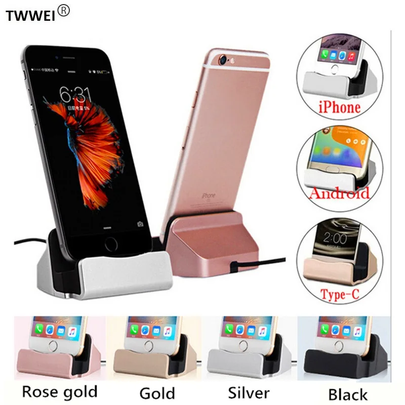 USB синхронизации данных Зарядное устройство док станции для iPhone X 8 7 6 5 SE samsung Xiaomi
