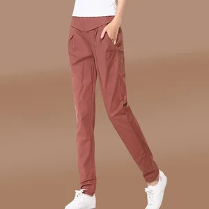 Брюки-карандаш женские из хлопка и льна, однотонные, эластичные, со средней талией, для лета, 2020, размера плюс, S-3XL