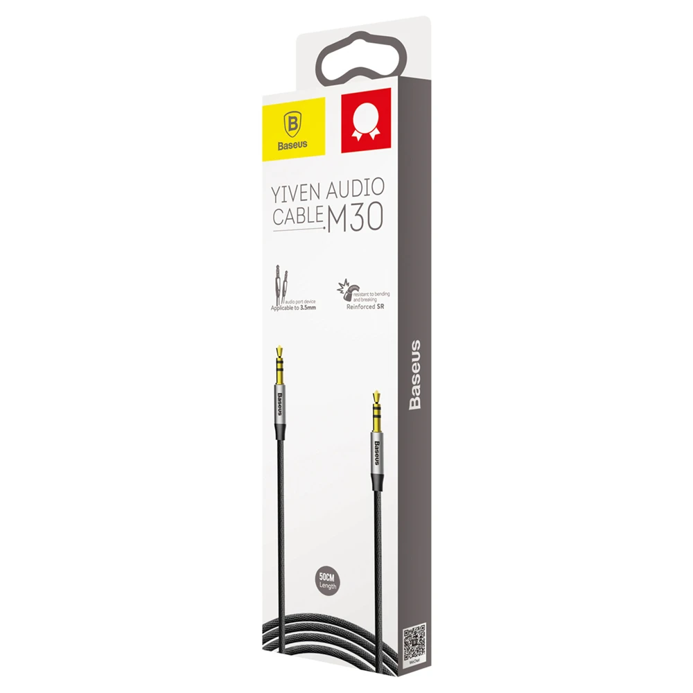 Baseus Jack 3.5 Audio Cable 3.5mm Male to Braid Gold Plated Aux for iPhone Samsung Xiaomi Car Headphone Speaker |