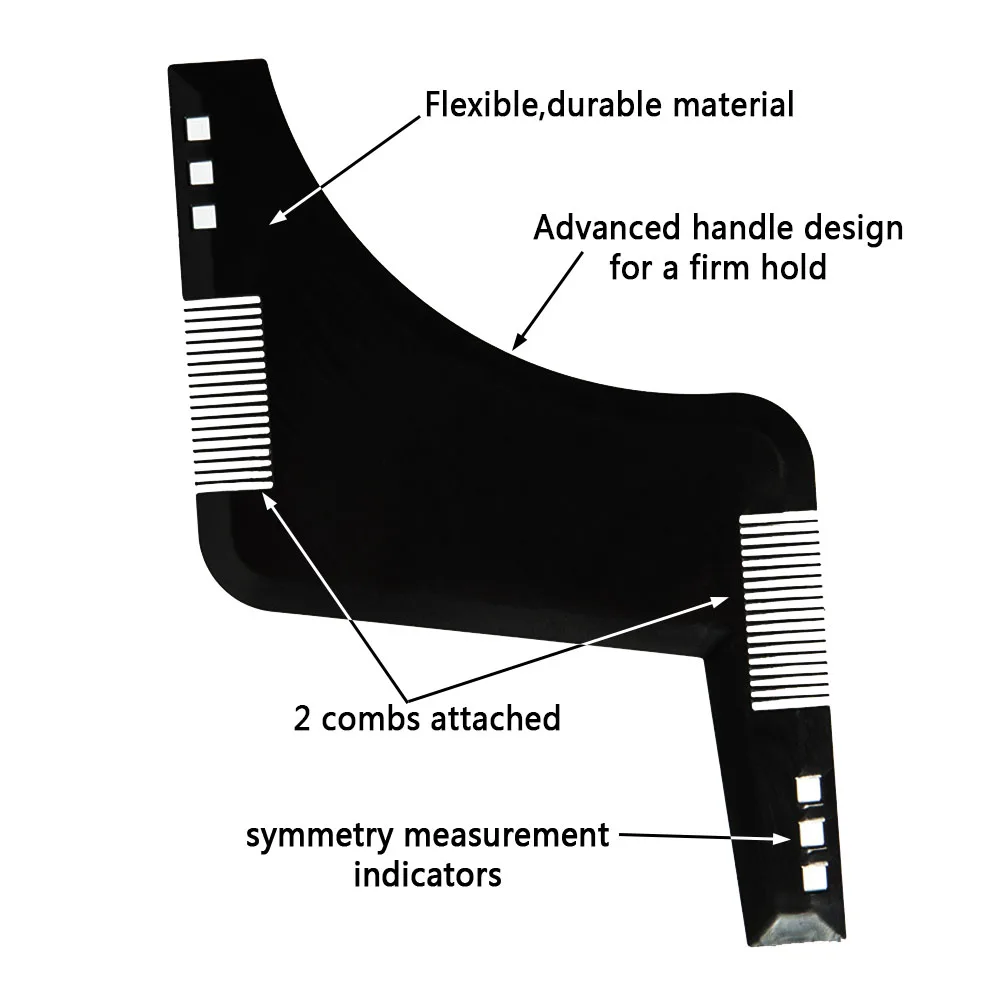 Beard Straightening Comb Shaping Tool Hair Trim Shaper Template Guide for Shaving or Stencil Brush | Красота и здоровье