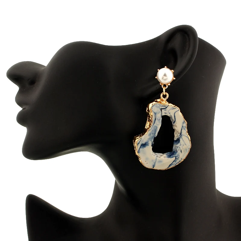 Женские серьги с жемчугом dayooff европейские ручной работы из смолы в стиле бохо