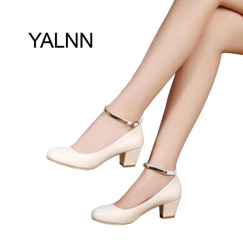 YALNN/Новинка женские туфли лодочки на высоком каблуке с пряжкой Соблазнительные