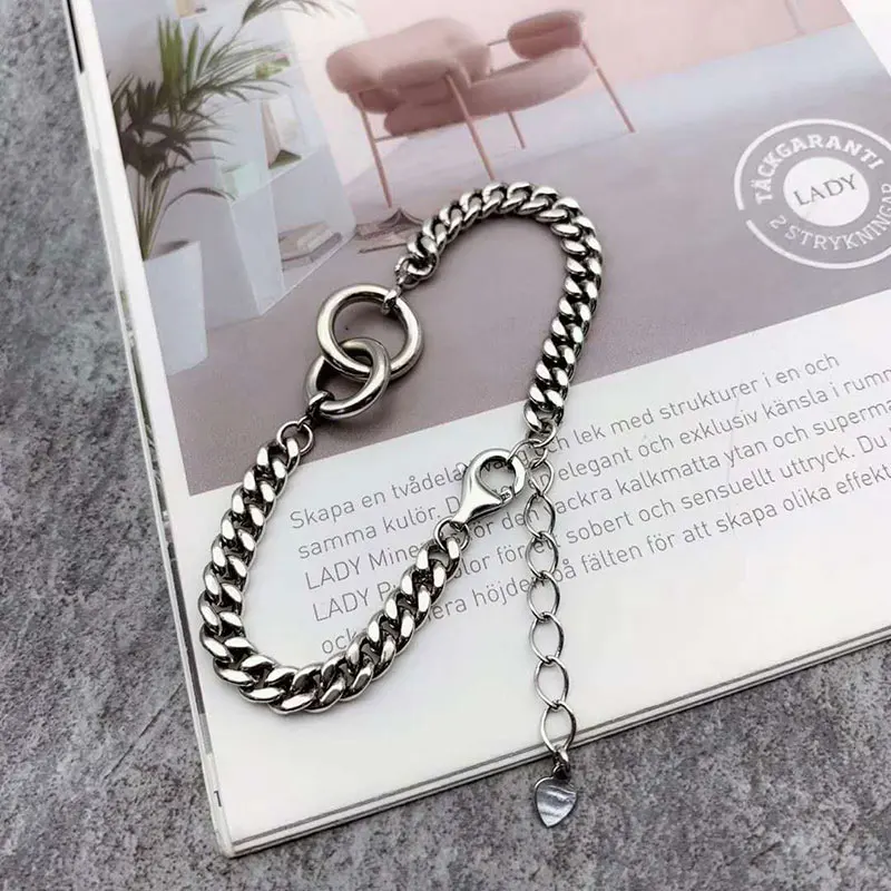 Браслет цепочка Женский Регулируемый из серебра 100% пробы с надписью Best