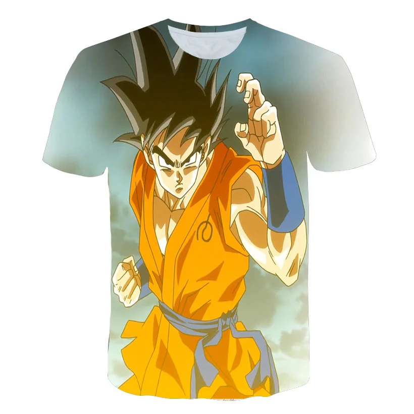 Мужская футболка с 3D принтом Dragon Ball Z Ultra Instinct Goku летняя супергероями из