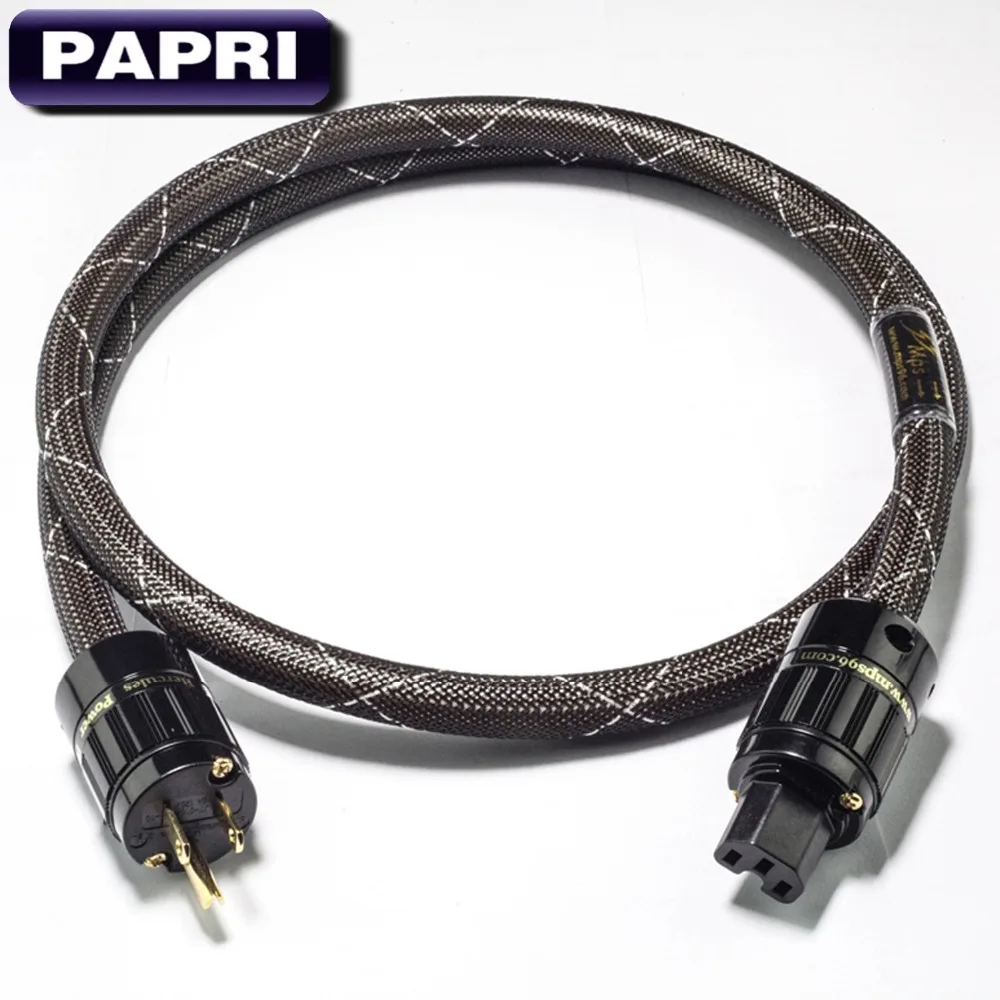 

PAPRI M-6MK2 AC 99.9997% OCC Silver Plated AC Power Cable Amplifies Audio Power Cord Gold Plated Connector Plugs DVD CD HiFi