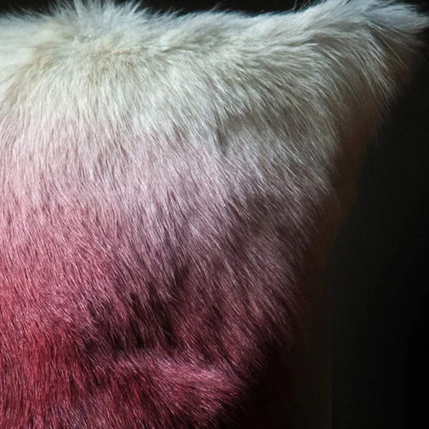 Single side Goat sheepskin fur pillow cushion with core Gradient color soft sheep throw for furniture sofa | Дом и сад
