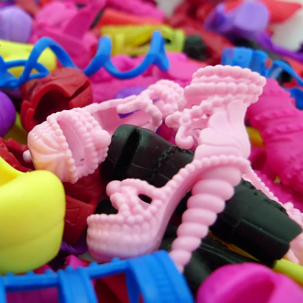 5 пар Повседневные Вечерние Босоножки шлепанцы обувь аксессуары для одежды кукол