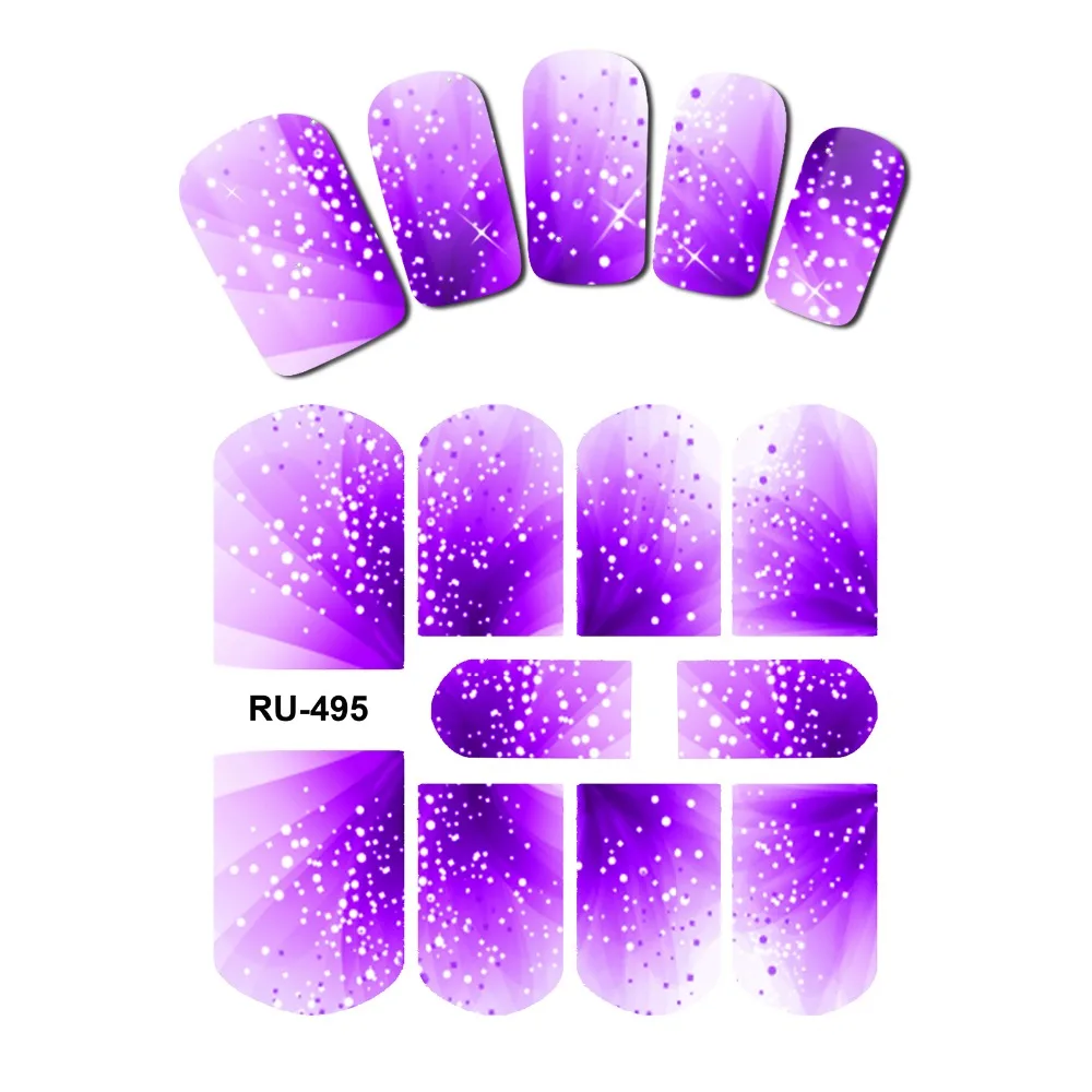 Наклейка для ногтей с полным покрытием цветок рентген прозрачные лепестки жила