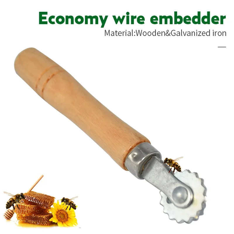 

Beekeeping Embedder Wheel Gear Spur Metal Honey Roller Wire Bee Hive Tool Beehive Frame Equipment for Beekeeper Essential Tool