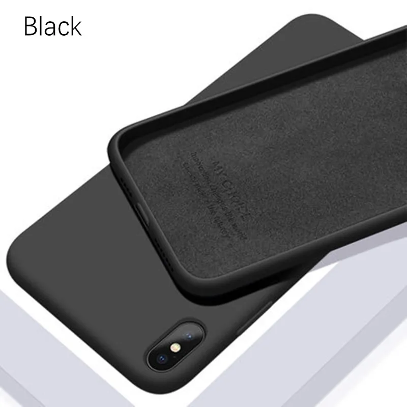 Black Жидкий стильный мягкий силиконовый чехол для телефона для Xiaomi mi 8 lite 9 SE mi 6 6X A2 mi x 2 2s 3 - Цвет: Black