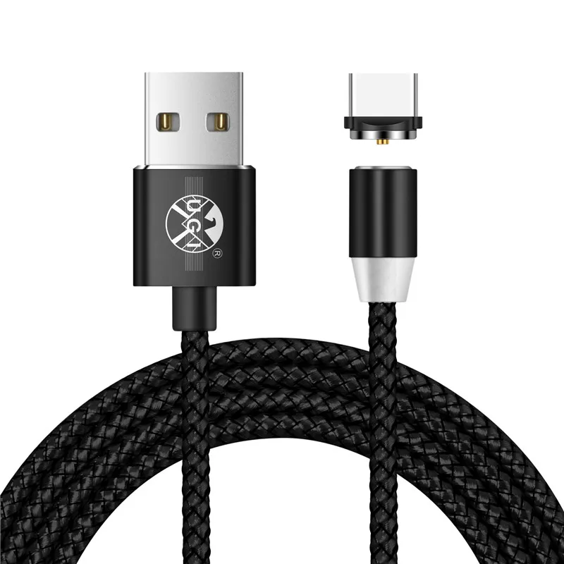 Black 1 м 2 м usb type C Магнитный кабель для samsung Galaxy S9 Note 8 S8 USB кабель type-C Быстрый Магнитный зарядный кабель USB C зарядное устройство - Тип штекера: Black