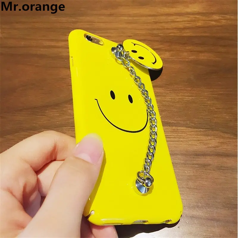 Мода Мультфильм металлической цепью приятно Письмо чехол для iPhone 6 S 7 Plus