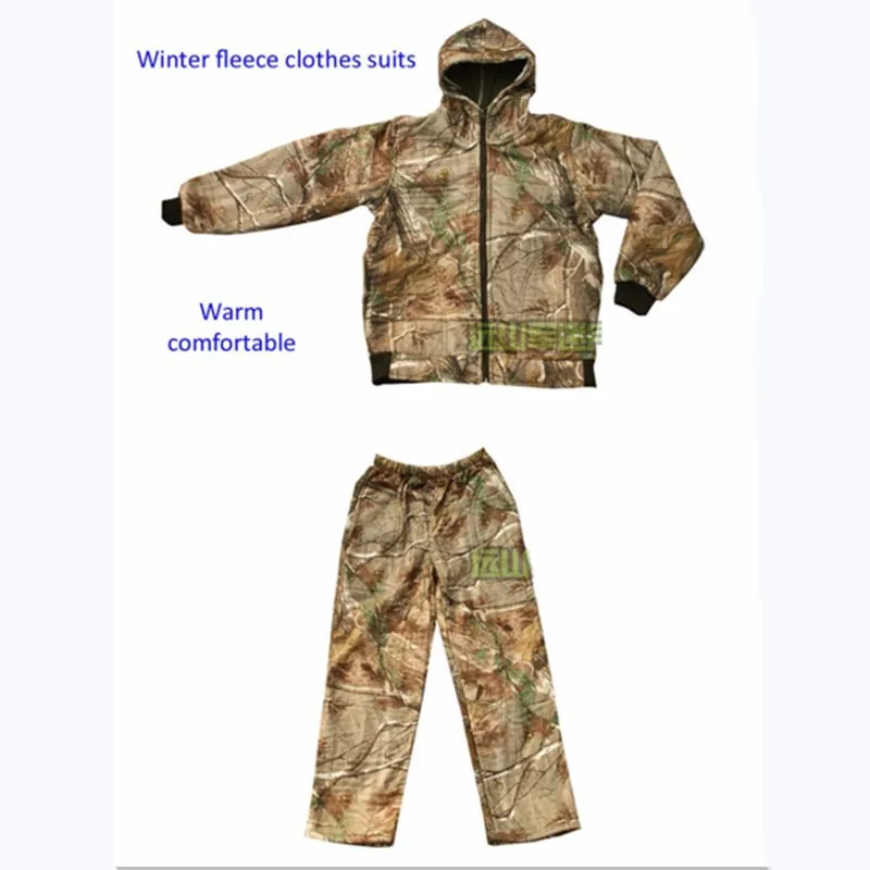 4 шт. зимняя одежда из натурального дерева бионический камуфляж с капюшоном для