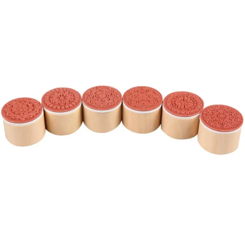 6 шт Круглые Цветочные Марки для скрапбукинга винтажные цветочные DIY Фотоальбом