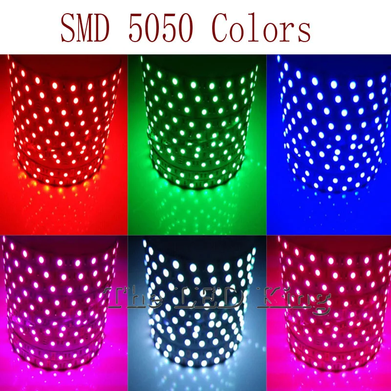 Новая Светодиодная лента 5050 IP20 DC12V 300 Leds 5 м/лот светильник RGB IP65 водонепроницаемая