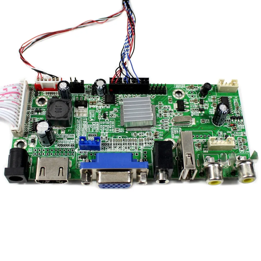 Плата ЖК-контроллера HD MI + VGA 2AV USB Audio для ЖК-экрана 10 1 дюймов 1024x600 LTN101NT02 B101AW03 HSD101PFW2 |