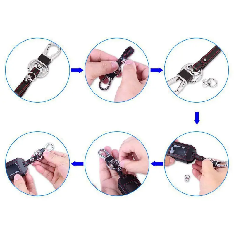A92 Case Keychain Genuine Leather Cover For StarLine LCD Remote Two-Way Car Alarm Transmitter | Автомобили и мотоциклы