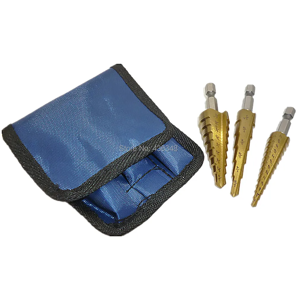 Коническое ступенчатое сверло из быстрорежущей стали 3 шт. резак по металлу и