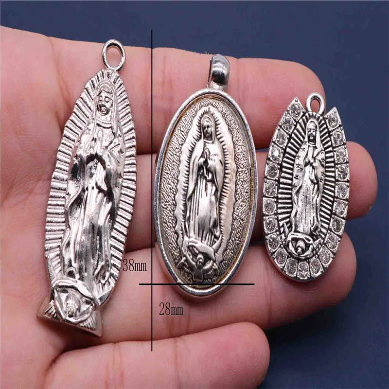 Религиозная подвеска жемчужная детская медаль держатель Guadalupe Женская 20