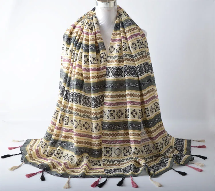 

Women scarfs cotton silk scarf,Geometric print scarf,muffler,Muslim hijab,retro style,wraps shawls,british style,bandana,cape
