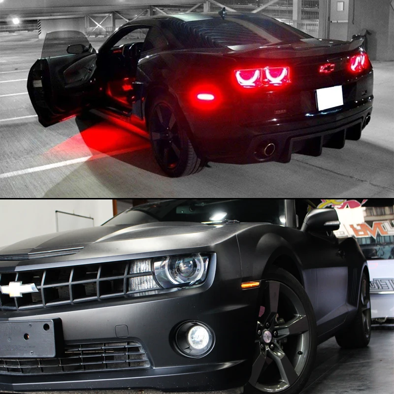 IJDM 12 В янтарные/красные боковые габаритные огни для Chevy Camaro 2010 2015 (передние: