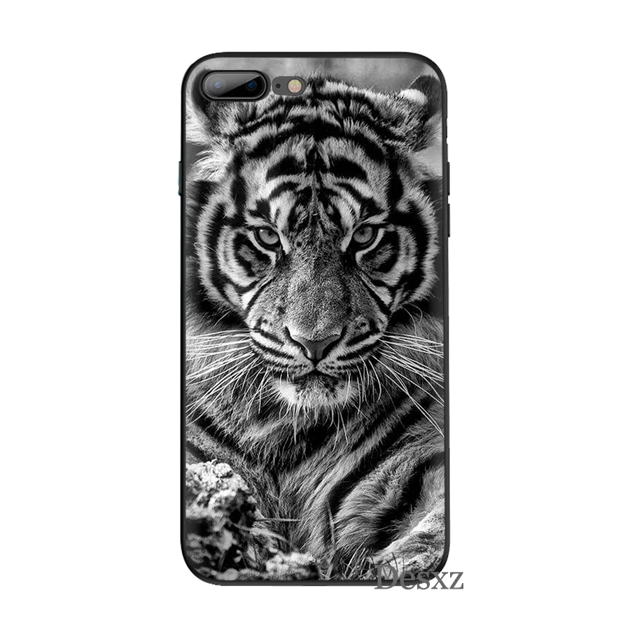 Desxz Силиконовый ТПУ Модный чехол с тигром леопардовым принтом пантера для iPhone 5 5S 6