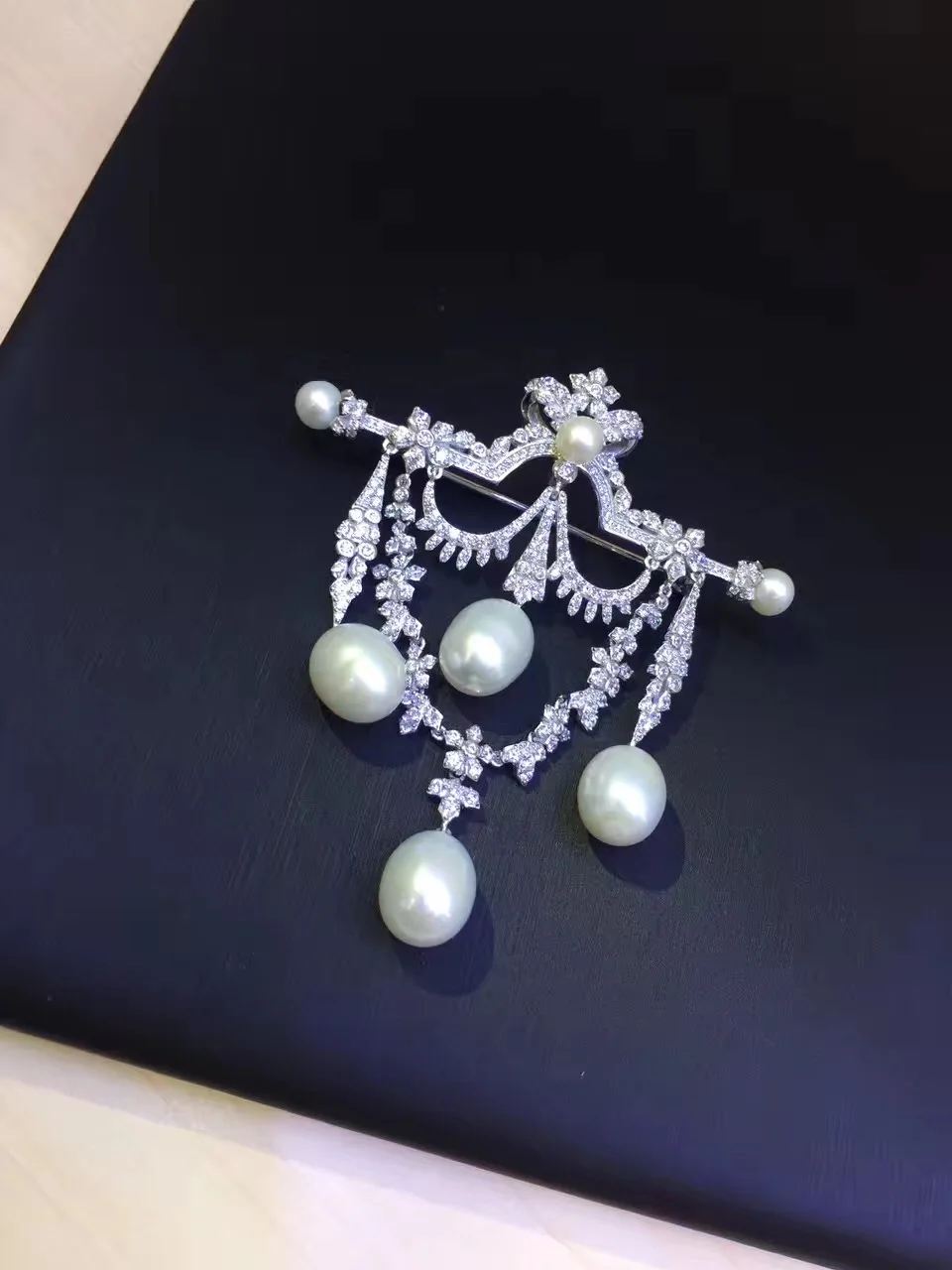 Натуральная брошь с жемчугом пресной воды, серебро 925 пробы с кубическим цирконием, винтажная форма слезы Виктории, бесплатная доставка.