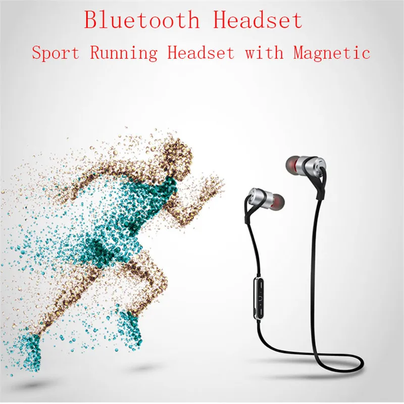 Bluetooth 4 1 наушники магнит Спорт гарнитура Secure магнитные для гимнастики с Микрофон
