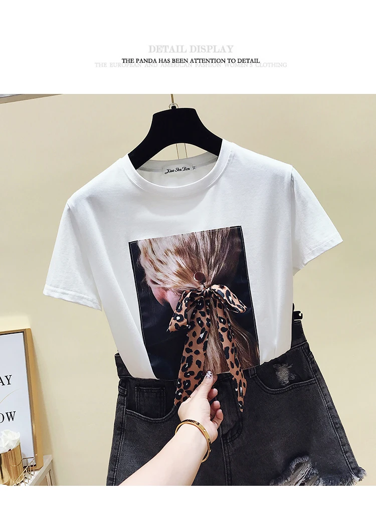 SMTHMA, новинка, хлопок, Harajuku, эстетика, футболка, сексуальная, леопардовая, с бантом, с принтом, короткий рукав, Топы И Футболки, модная повседневная футболка