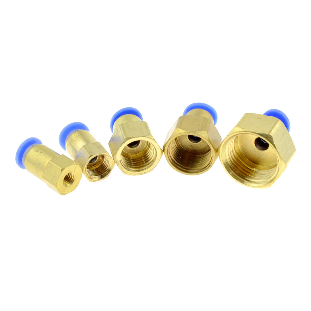 Пневматическая трубка 6 мм OD вдавливаемая в 1/4 &quotPT 1/8&quot 3/8 &quot1/2&quot BSPT M5 Женская