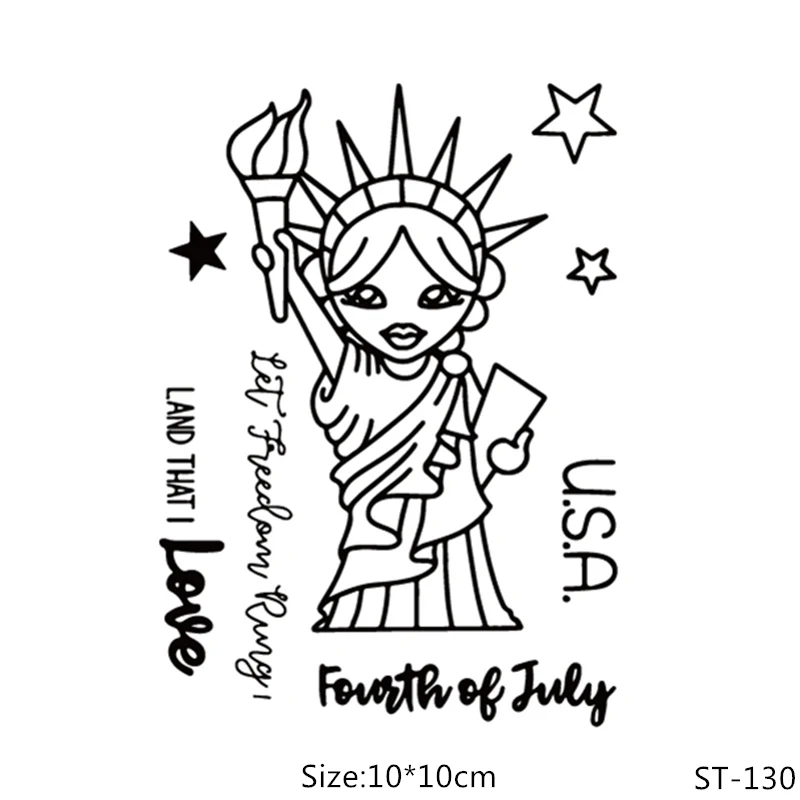 

AZSG Statue of Liberty Clear Stamps/Seal For DIY Scrapbooking/Card Making/Album Decorative Silicone Stamp Crafts