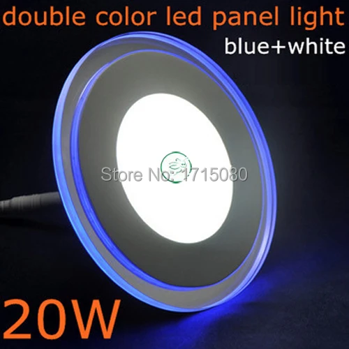 20 Вт круглый светодиодный панельный светильник двухцветный акриловый