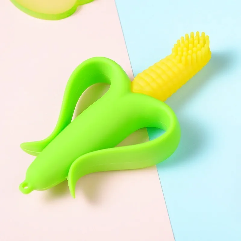 

High Quality Silicone Toothbrush And Environmentally Safe Baby Teether Teething Ring Kids Teether Children Chewing