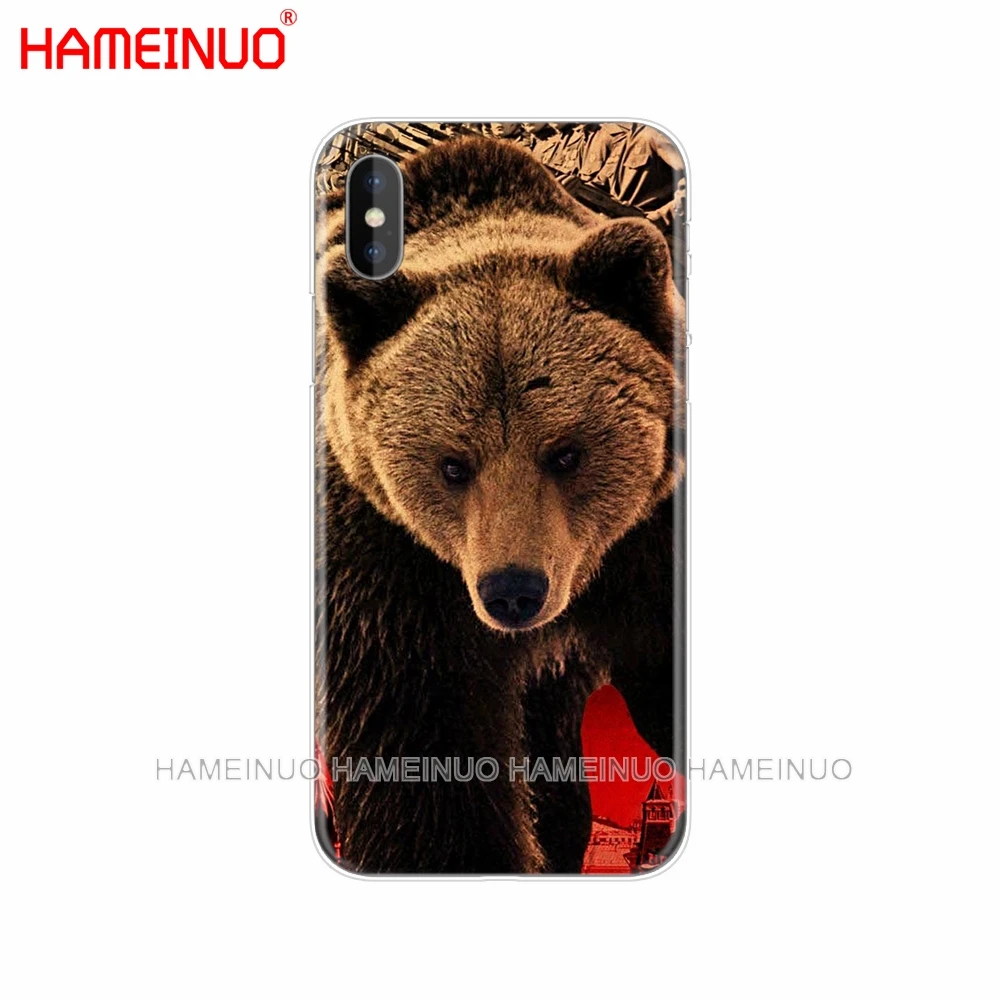 HAMEINUO флаг России медведь Орел Чехол для мобильного телефона для iphone 6 4 4s 5 5s SE 5c 6 6s 7 8 plus чехол для iphone 10 X - Цвет: 03043