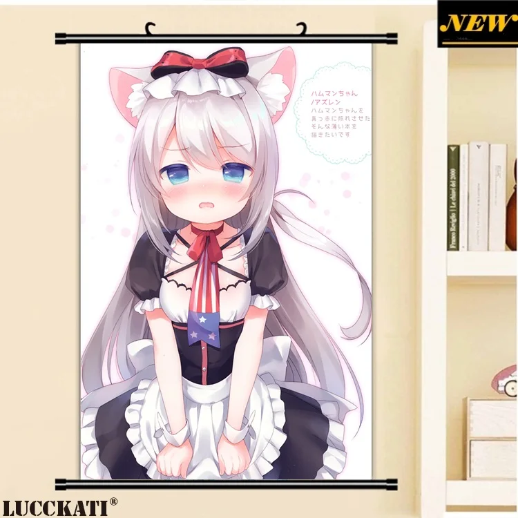 40X60 см Azur переулок Bilan Hangxian игра cameltoe Сексуальная лоли мультфильм аниме Настенная картина плакат прокрутки ткань холст живопись 25 - Цвет: K