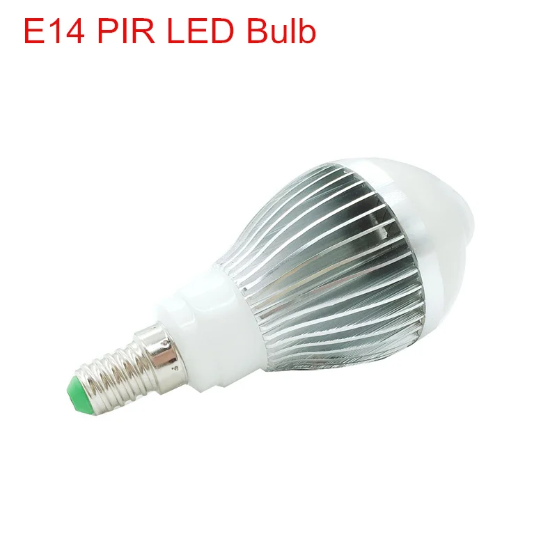 Светодиодная энергосберегающая лампа E14 2835 SMD 5 Вт 7 9 с датчиком движения PIR
