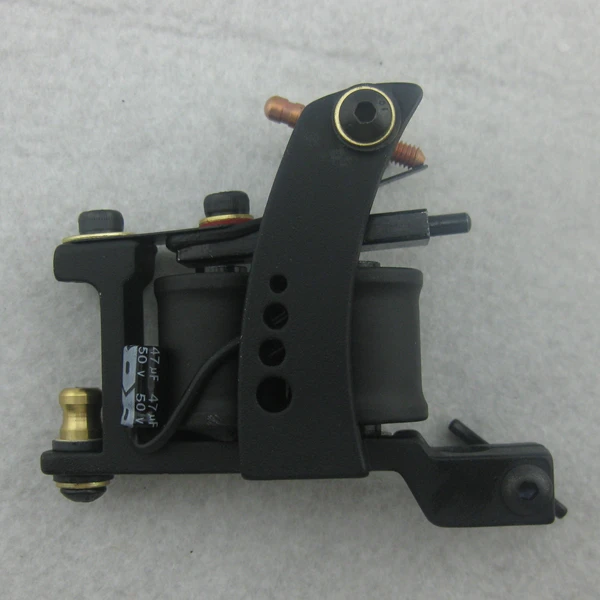 Новинка 2016 профессиональная тату машина 10 бородавок катушки чугунная черная