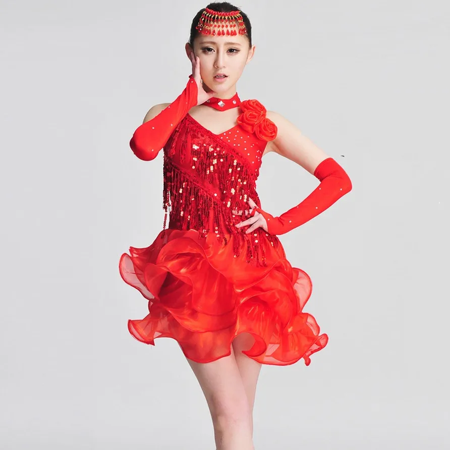 Женское платье-смокинг для латиноамериканских танцев белое/синее платье с