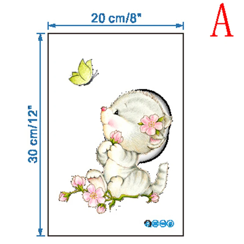 Kawaii собака кошачий Туалет Стикеры s фотообои с животными плакаты изображением