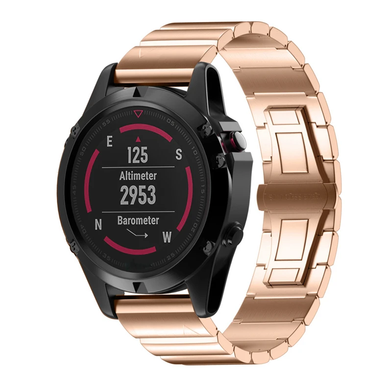 Наручных gps-часов Garmin Fenix 5X металлический ремешок для часов Ремешок для часов для Fenix 3/Fenix 3 HR/D2 Чарли/десент MK1 Нержавеющая сталь Сменные наручные часы