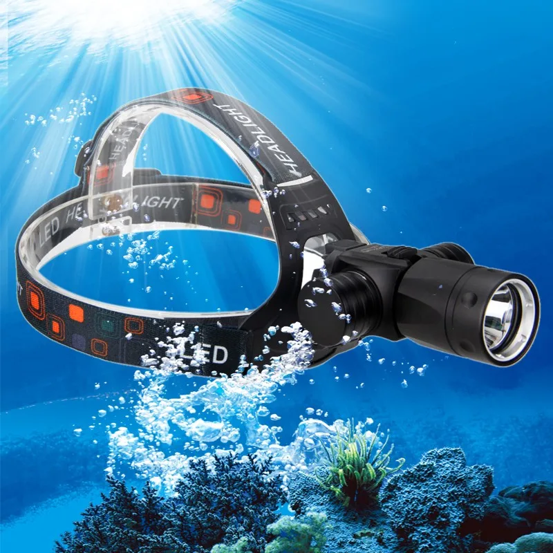Подводный фонарь XM L T6 6000 лм светодиодный м|headlamp led|diving headlightlumen xm-l t6 |