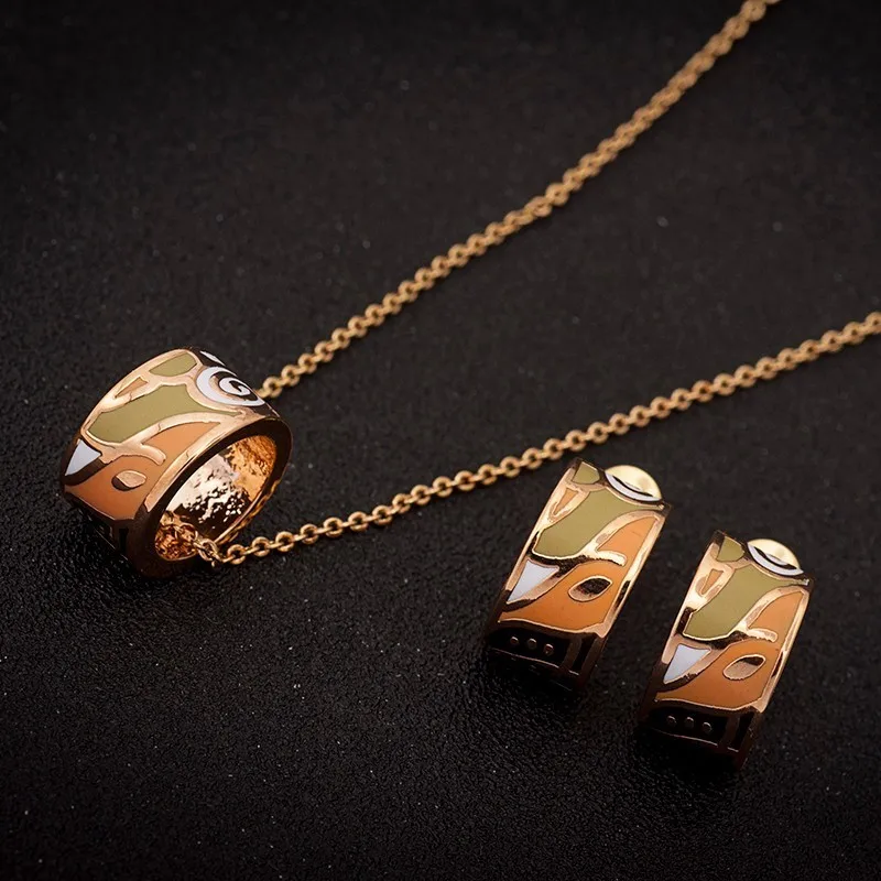 Ожерелье/серьги R&ampX Fashion Joias сердце брачные украшения Ouro Jewelry Sets Dubai Sieraden Fine Girls Engagement Gift Costume on.