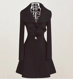 Женское зимнее шерстяное пальто розовое черное теплое приталенное на одной