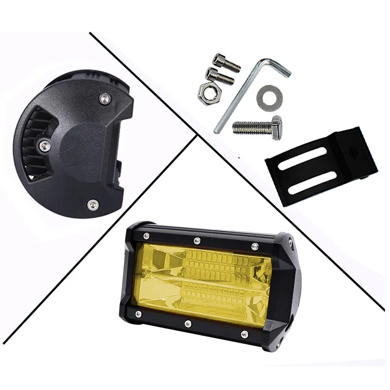2 шт. желтый светодиодный светильник для вождения внедорожный рабочий
