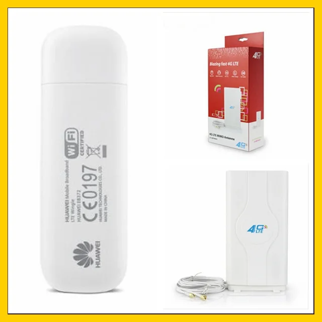 E8372 150 Мбит/с 4G LTE Wifi модем E8372h 153 + усилитель Сигнала Антенна с 2 м кабелем двойной