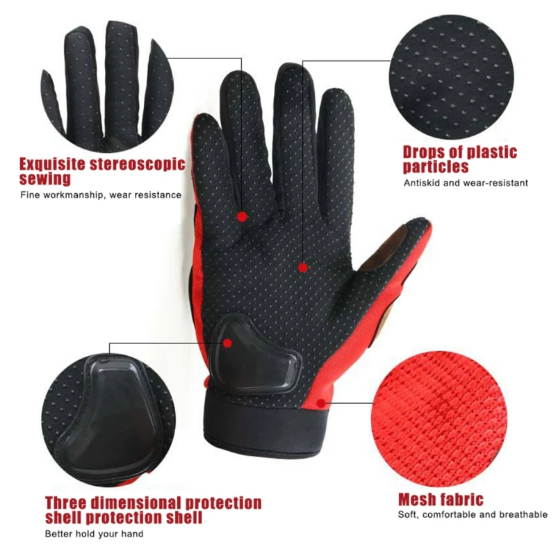 Motorcycle non-slip gloves leather full finger motorcycle protective cover guantes moto cross-country | Автомобили и мотоциклы
