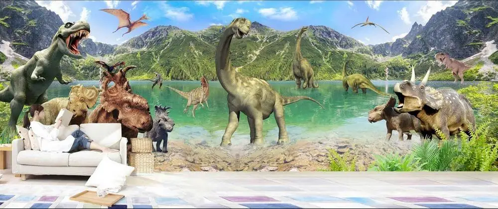 Настенные 3d обои на заказ Нетканая Настенная Наклейка с изображением огромного