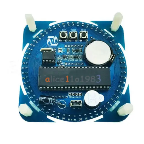 DIY DS1302 вращающийся светодиодный набор электронных цифровых часов 51 SCM обучающая